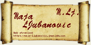 Maja LJubanović vizit kartica
